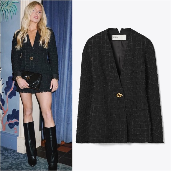 EUC TORY BURCH Slim Tweed Jacket $998 - Picture 1 of 9